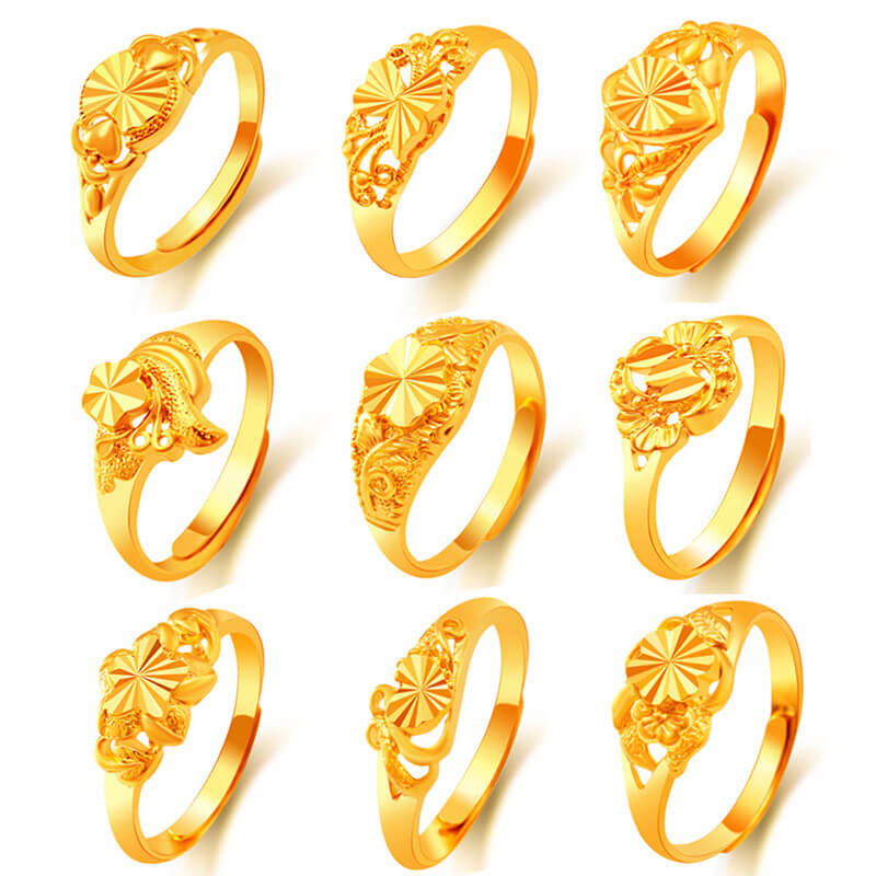 ANILLOS DE DAMAS  CHAPADOS EN ORO