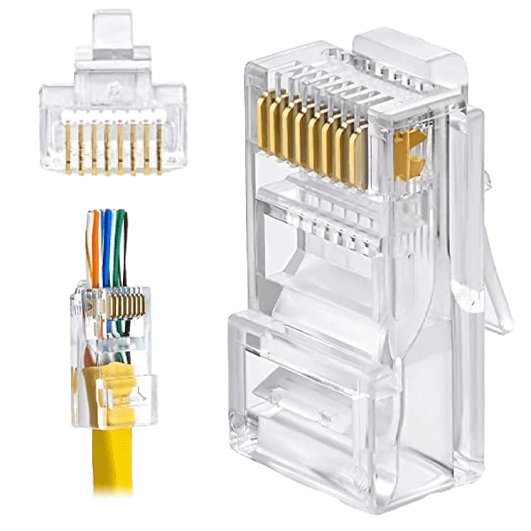 CONECTOR RJ45 PASS-THROUGH CAT.6 100PCS