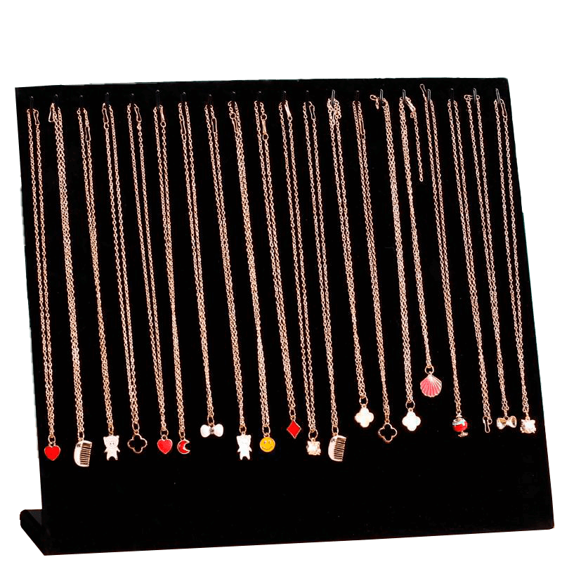 SOPORTE DE EXHIBICIÓN DE PULSERA Y COLLAR DE TERCIOPELO
