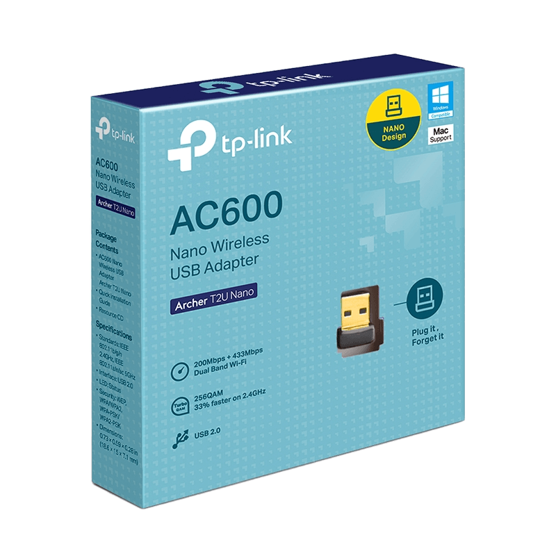 TP-LINK ADAPTADOR WIFI USB AC600 ARCHER T2U NANO
