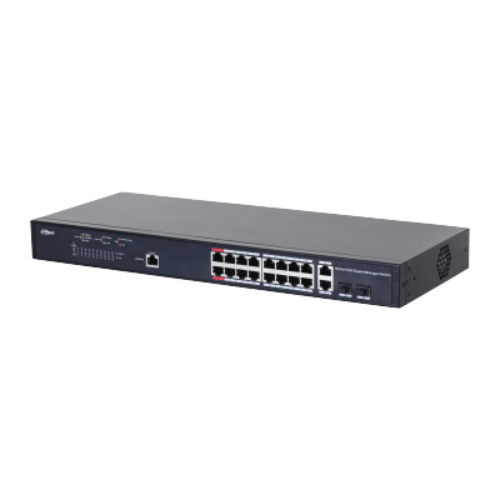 DAHUA SWITCH (18PUERTOS) 16POE+2 DH-PFS4218-16GT-130  