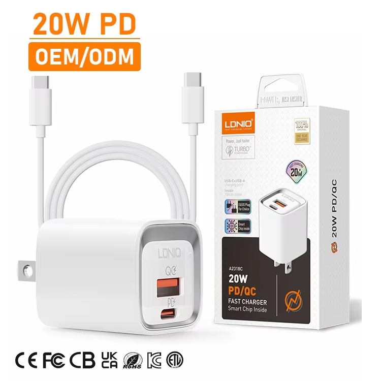 CARGADOR LDNIO A2318C 20W PD Universal Usb-C Dual