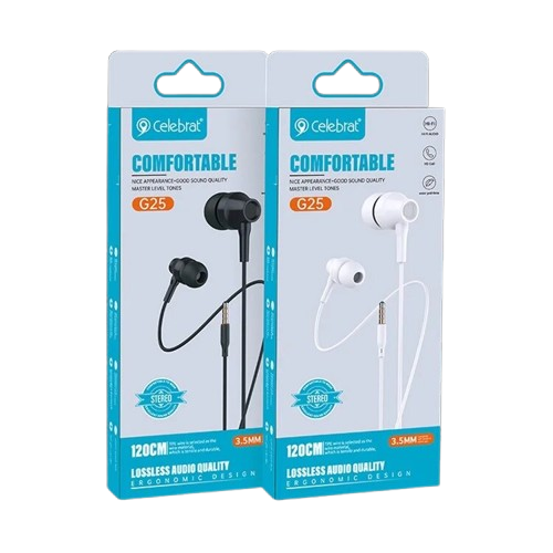 CELEBRAT G25 AUDIFONOS ALAMBRICOS CON CONTROL 3.5MM