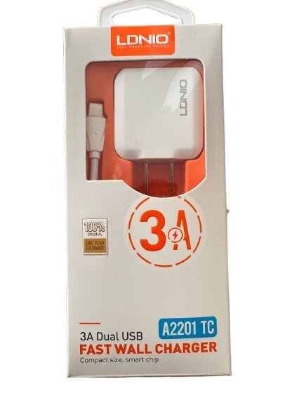 CARGADOR COMPLETO TIPO-C 3A-1MT LDNIO A2201 TC