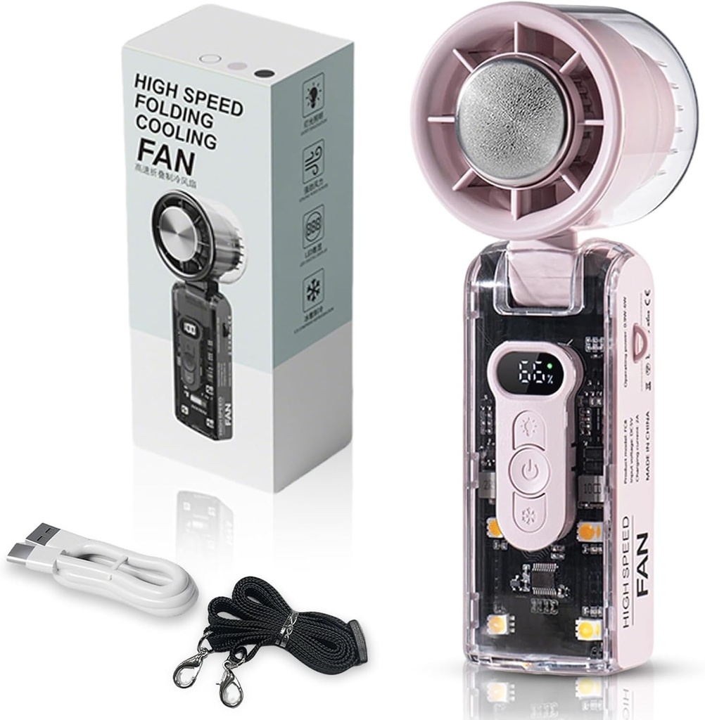  MINI VENTILADOR PORTÁTIL DE ALTA VELOCIDAD - PLEGABLE Y RECARGABLE