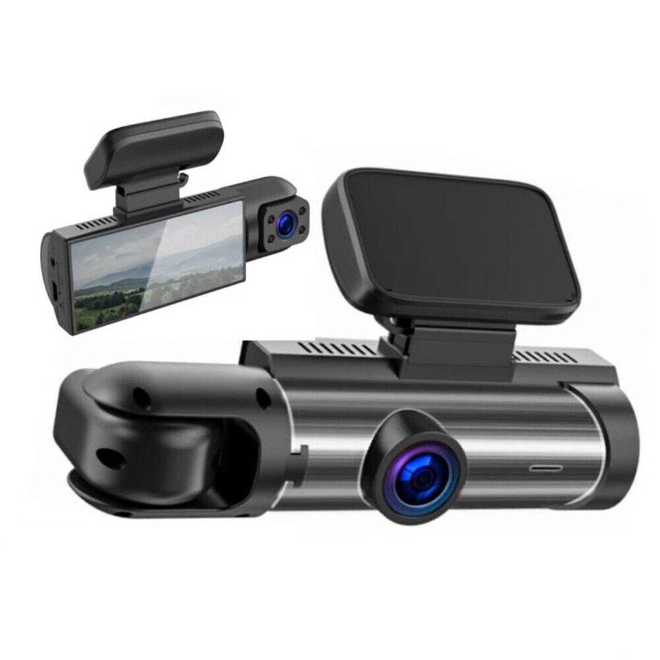 DASH CAM FULL HD DUAL CON CÁMARA DE RETROCESO Y PANTALLA LCD