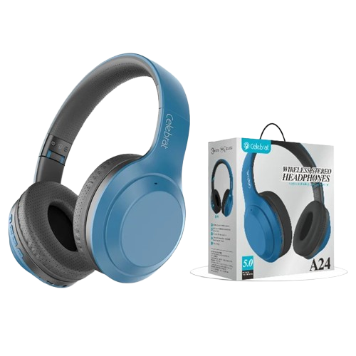 CELEBRAT A24 AURICULARES BLUETOOTH DE DIADEMA PLEGABLES INALÁMBRICOS/CON CABLE OVER-EAR