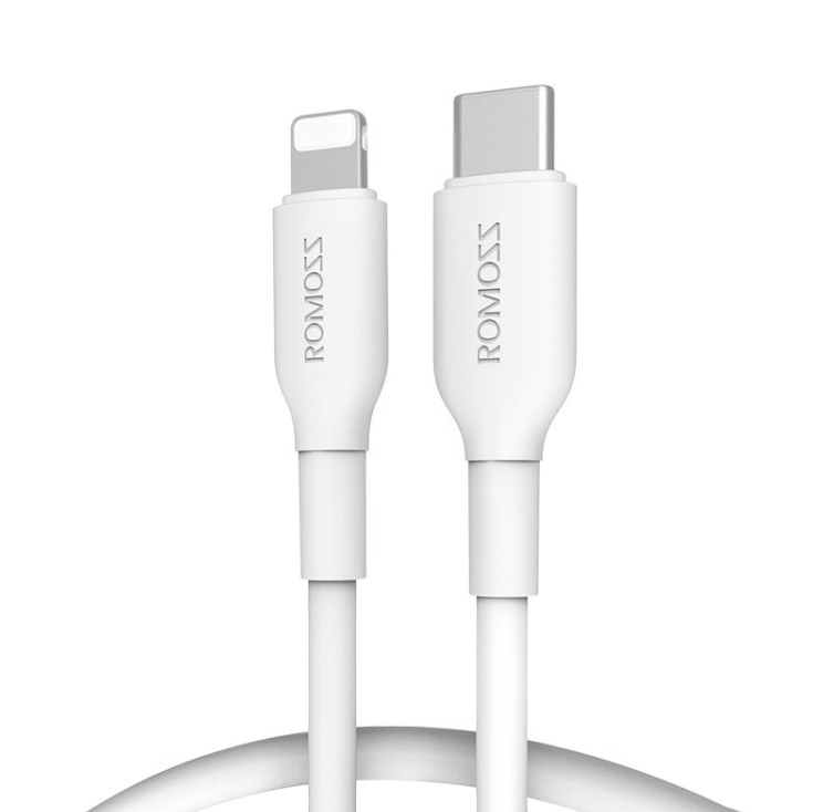 ROMOSS CB1713 - CABLE DE TIPO-C A LIGHTNING / 1METRO / BLANCO