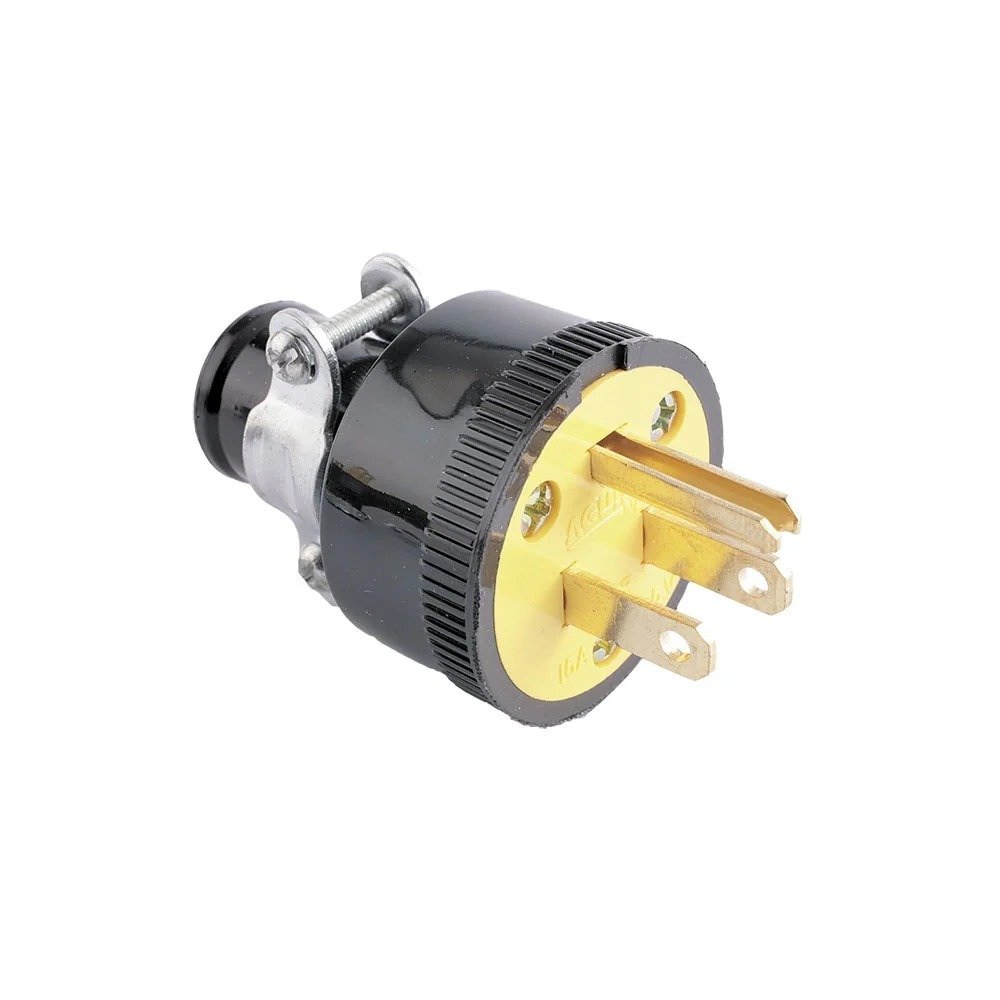 ENCHUFE PLUG POLARIZADO DE CAUCHO 15 AMP 110V 1709