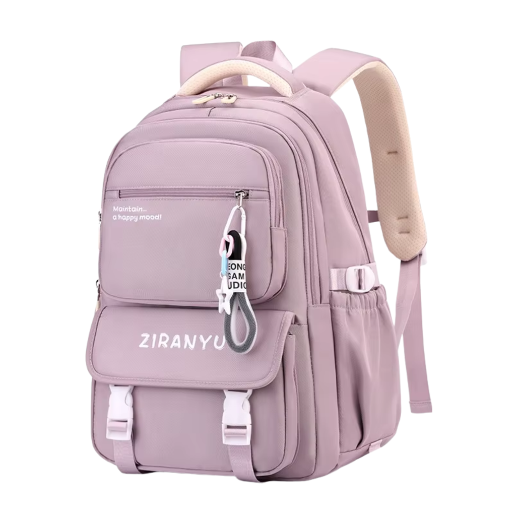 MOCHILA ESCOLAR ZIRANYU 5 BOLSILLO, CON LLAVER DE ESTRELLA