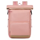 MOCHILA INFORMAL PARA DAMA CON CIERRE ENROLLABLE, IMPERMEABLE, PARA PORTÁTIL, ELEGANTE, DE GRAN CAPACIDAD, IDEAL PARA IR AL TRABAJO 