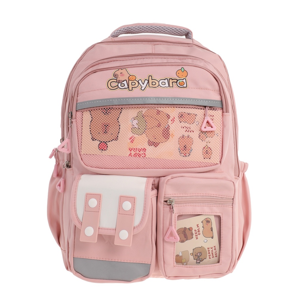 MOCHILA DE CAPYBARA ROSA 
