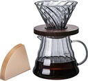 JUEGO DE CAFETERA DE VIDRIO POR GOTEO DE 300ML 