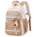 MOCHILA ESCOLAR MULTIFUNCIONAL PARA JOVENES CON LLAVERO DE PERRO