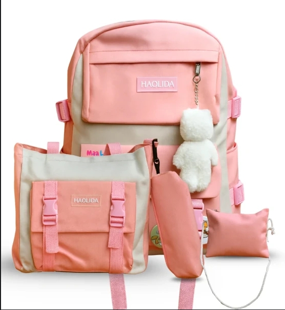 HAOLIDA CONJUNTO DE MOCHILA 4 PIEZAS CON BOLSO BANDOLERA Y CARTUCHERA