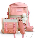 HAOLIDA CONJUNTO DE MOCHILA 4 PIEZAS CON BOLSO BANDOLERA Y CARTUCHERA