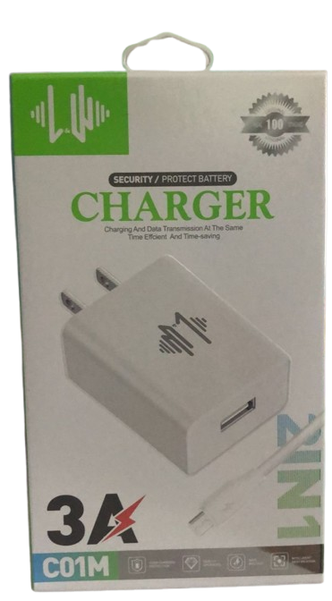 CARGADOR RÁPIDO 3A USB – MODELO C01M-V8