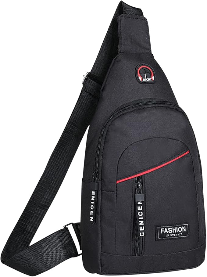 BOLSO BANDOLERA PEQUEÑO PARA HOMBRE, MOCHILA CRUZADA PARA EL PECHO, BOLSA DE VIAJE PARA HOMBRE