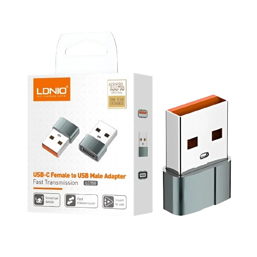 ADAPTADOR USB-C HEMBRA A USB MACHO LDNIO-LC150