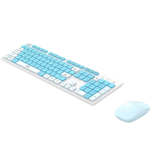 TECLADO Y MOUSE INALÁMBRICO XO KB-05 AZUL