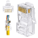 CONECTOR RJ45 PASS-THROUGH CAT.6 100PCS