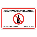 LETRERO PROHIBIDO EXPENDIO DE BEBIDAS ALCOHOLICAS
