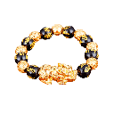 PIXIU 7 CHAPADO EN ORO ORO MANTRA DE SEIS CARACTERES 12MM153