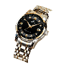RELOJ MECÁNICO CON CALENDARIO LUMINOSO Y IMPERMEABLE 728 DORADO-NEGRO