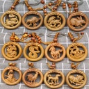 LLAVERO DE MADERA DE LUJO DEL HOROSCOPO CHINO