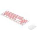 TECLADO Y MOUSE INALÁMBRICO XO KB-05 ROSADO